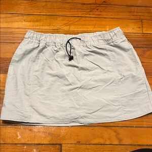 Light Gray Skirt with Drawstring